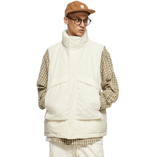 Doudoune y2k blanche Sans Manche