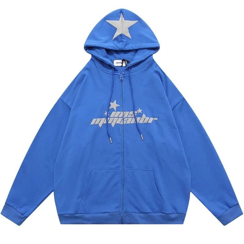 Hoodie bleu Y2K Homme