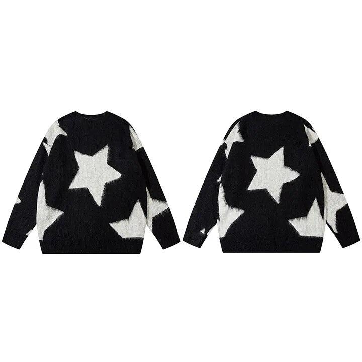 Pull noir étoile